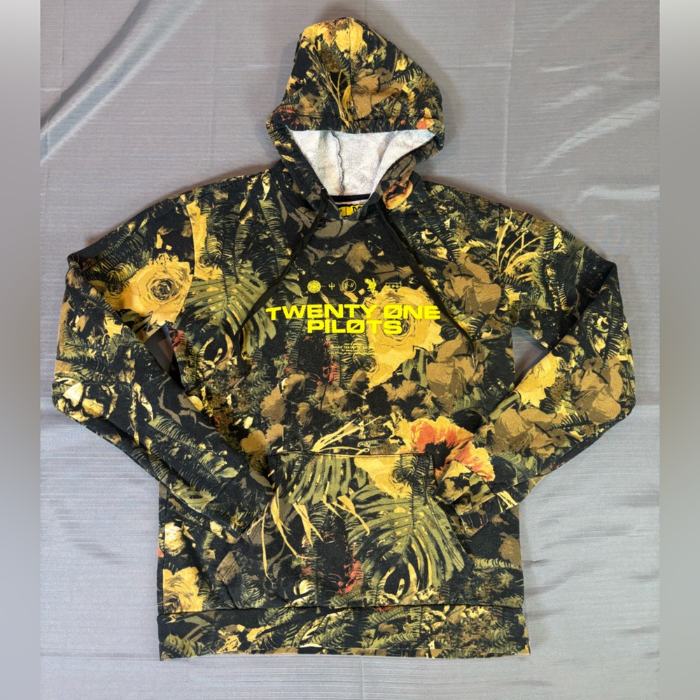 Twenty One Pilots Trench Era Hoodie Floral Camo Graphic Size Medium Band Merch